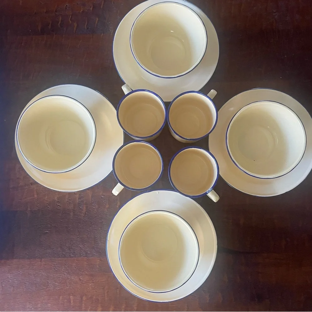 Pottery Barn 12 piece Enamel Dish Set